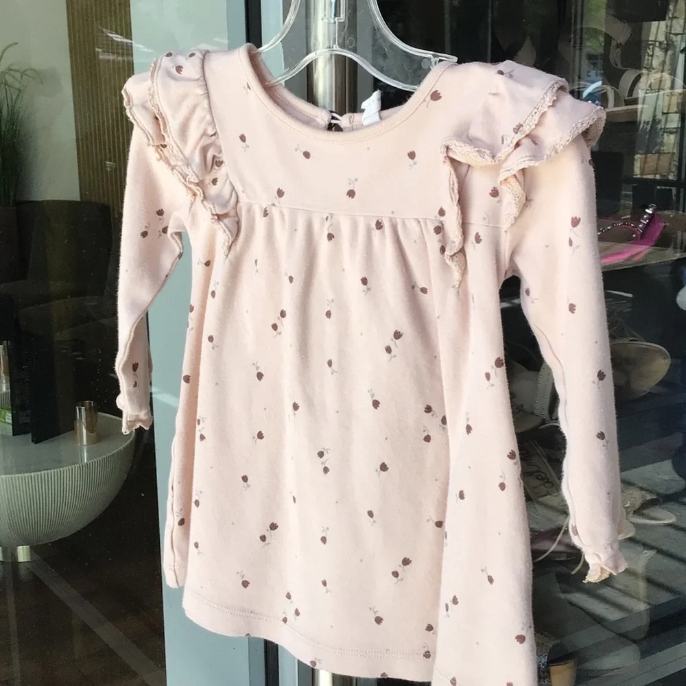Quincy Mae baby Long-Sleeve Ruffle floral dress 12-18M